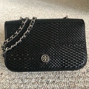Tory Burch Robinson Woven Adjustable Flap Bag
